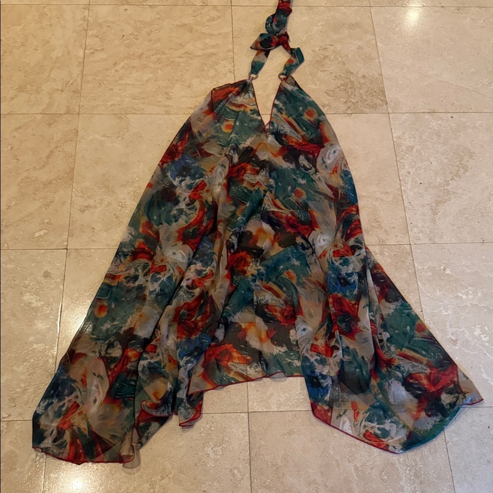 Elegant Multicolor Maxi Dress coverup